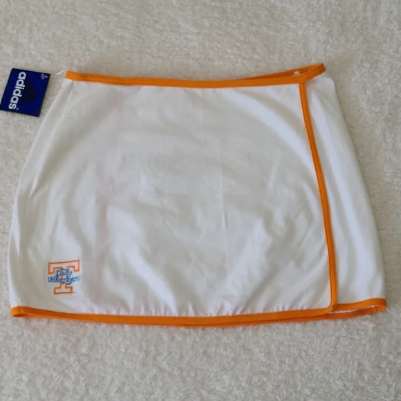 RARE Vintage Tennessee Lady Vols NEW Adidas UT Tennis Skirt Orange White Logo XL - Picture 2 of 13